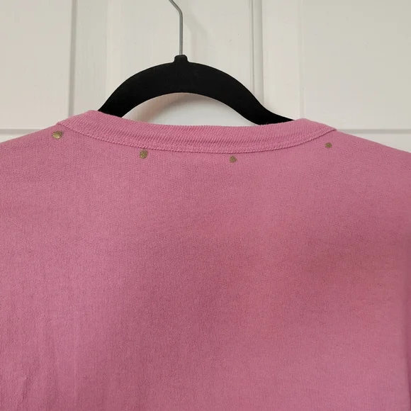 Handpainted Button Down Sweatshirt Dusty Rose w/Painted Florals Youth Sz 14/Lg - Picture 9 of 9